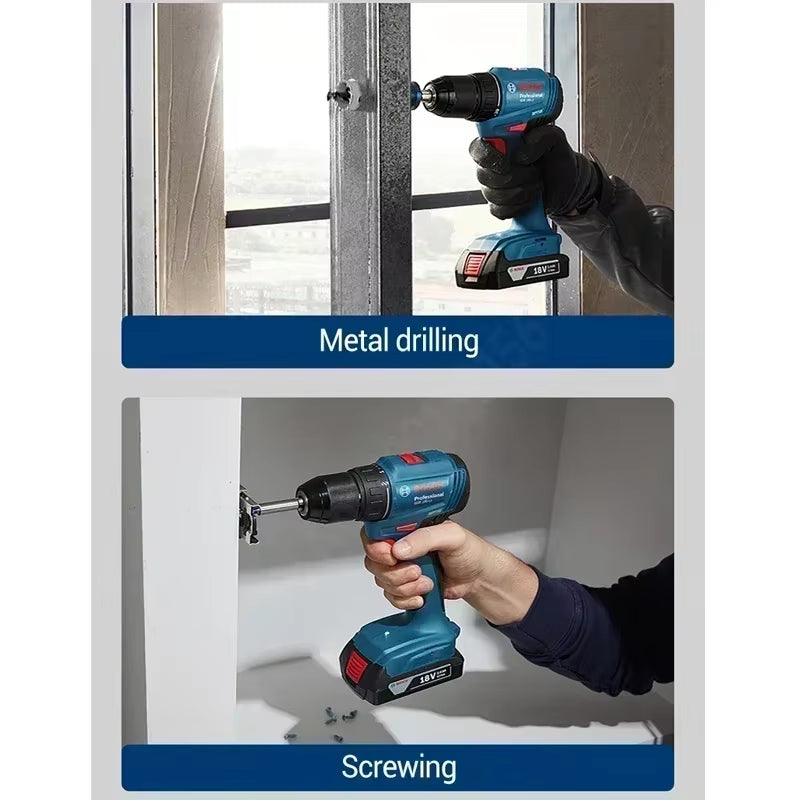 GSR 185-LI 18V Brushless Drill Driver Electric Screwdriver for Metal Wood Wall Cordless Professional Power Tool GSR185-LI