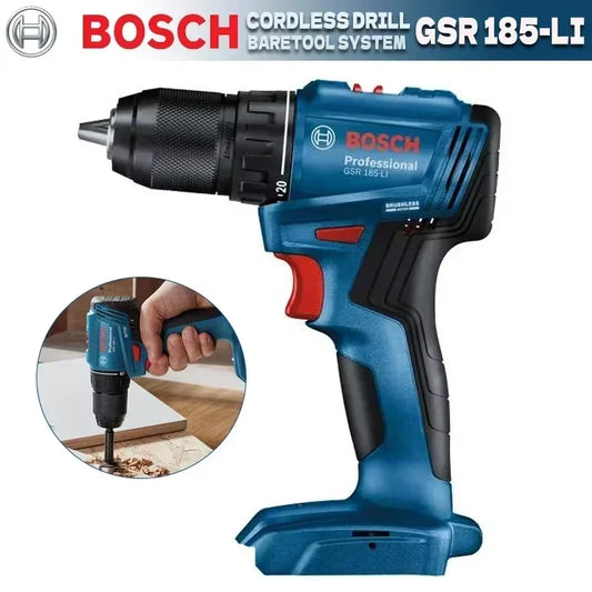 GSR 185-LI 18V Brushless Drill Driver Electric Screwdriver for Metal Wood Wall Cordless Professional Power Tool GSR185-LI